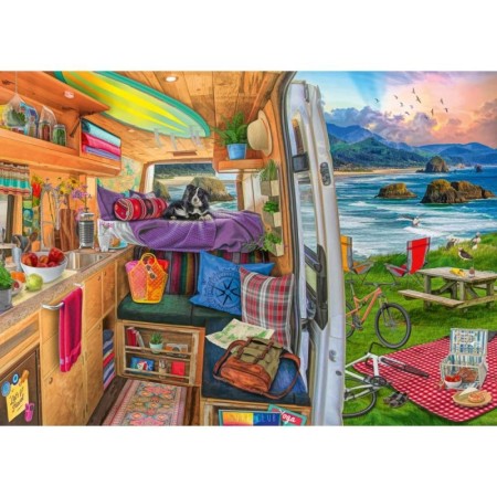 Ravensburger - Puzzle priveliste din rulota 1000 piese design nou Ravensburger - 1